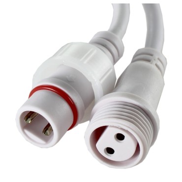 Разъем герметичный с проводом AWG на 2 контакта IP68